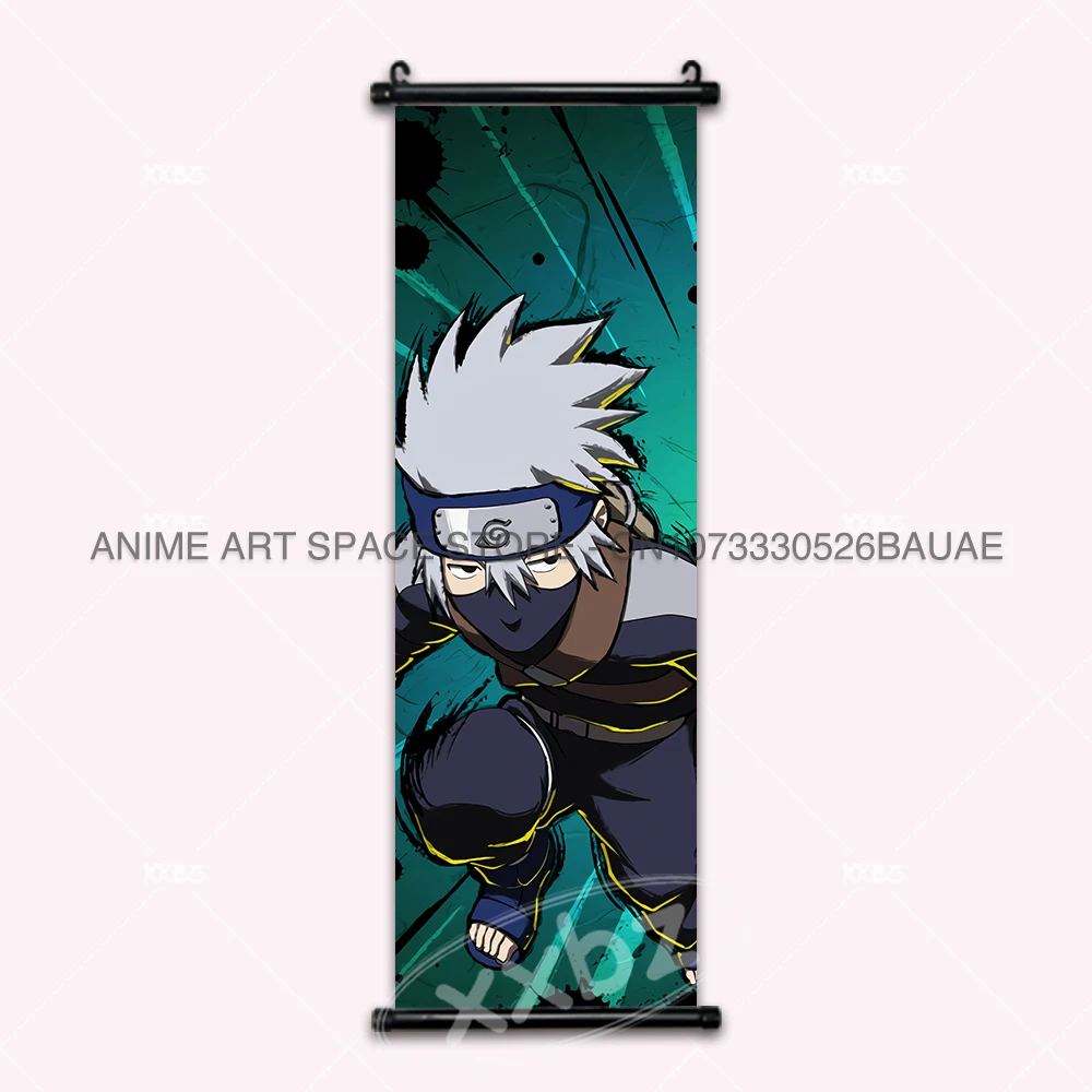 Naruto Anime Hanging Wall Art: Uchiha Sasuke & Jiraiya Scrolls Poster