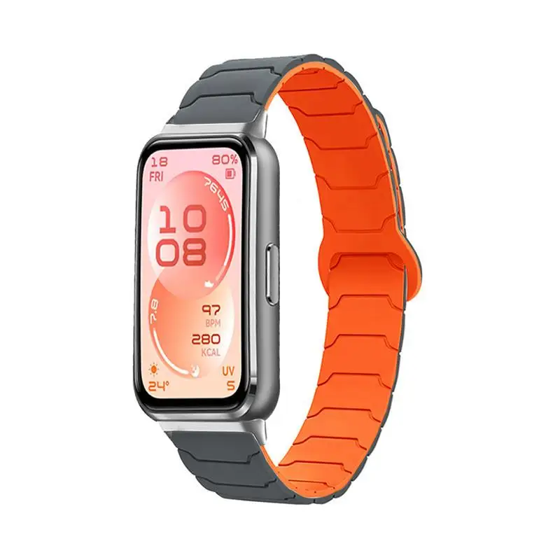 Magnetic Armor Silicone Sport Strap - Smartwatch Replacement Bracelet