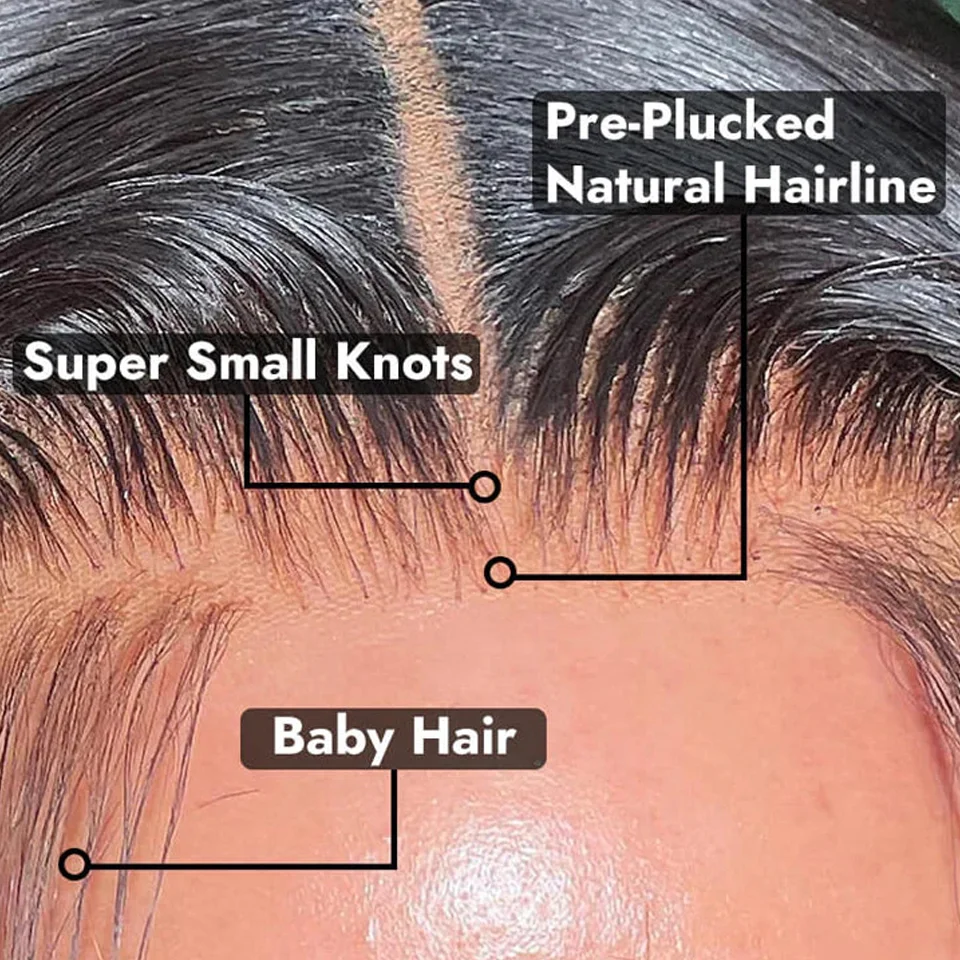 4x4 Bob Glueless Perücke Echthaar Bereit zum Tragen Kurze Bob Perücke Transparente Spitzenverschlussperücken Vorgezupftes Echthaar für schwarze Frauen – Detail 4