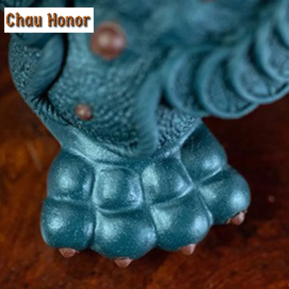 Handmade Yixing Zisha Tea Pet Small Golden Toad Decoration Attracting Wealth Three Legged Beast Set Tea Sculpture Accessories