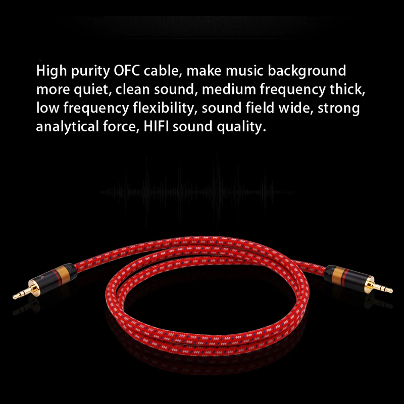 Premium AUX Audio Extension Cable – 3.5mm Universal Jack for Headphones & Speakers