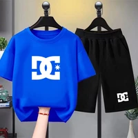 Vêtements de marque pour enfants, T-shirt à manches courtes + short, vêtements d'été cool pour garçons et filles, ensemble décontracté de sport à la mode pour enfants de 3 à 12 ans 3