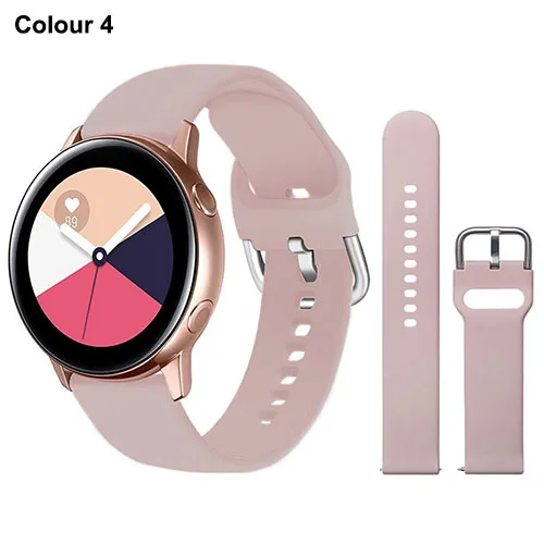 Versatile Silicone Smartwatch Band - 20mm/22mm Strap, Multiple Color Options