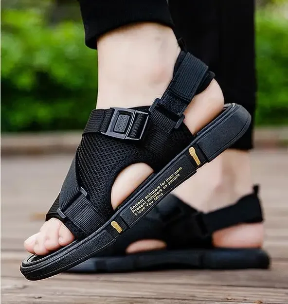 

Men Sandals Soft Comfortable Non-Slip Men Shoes High Quality Woven Beach Sandals Mens Gladiator Sandals Summer Casual Flat Shoes