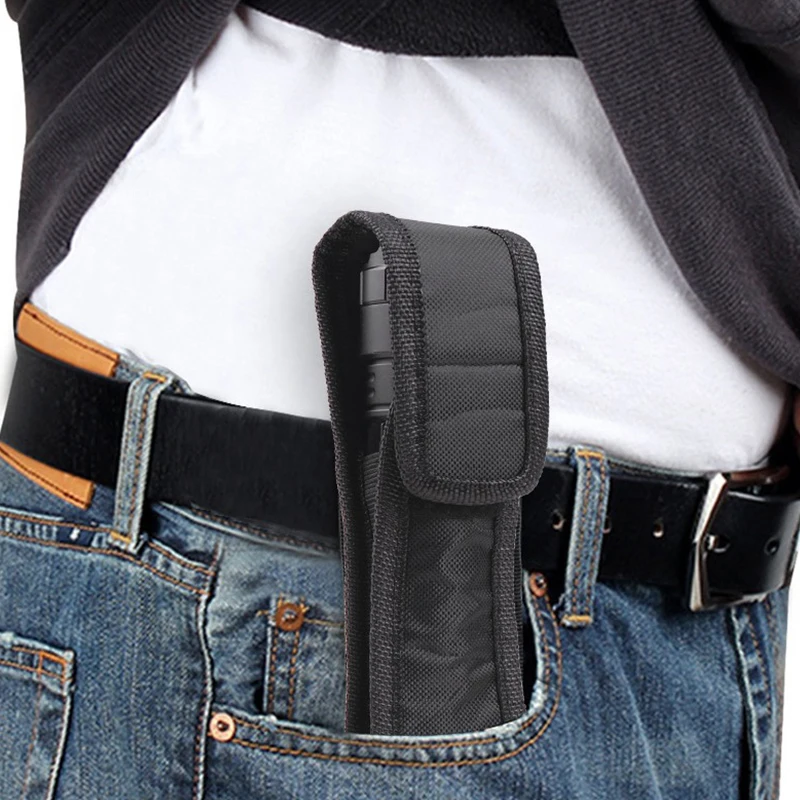 Tactical Molle Flashlight Molle Pouch LED Torch Holster Waist Bag Outdoor Camping Hunting Accessories Folding Knife Pack 1 PC