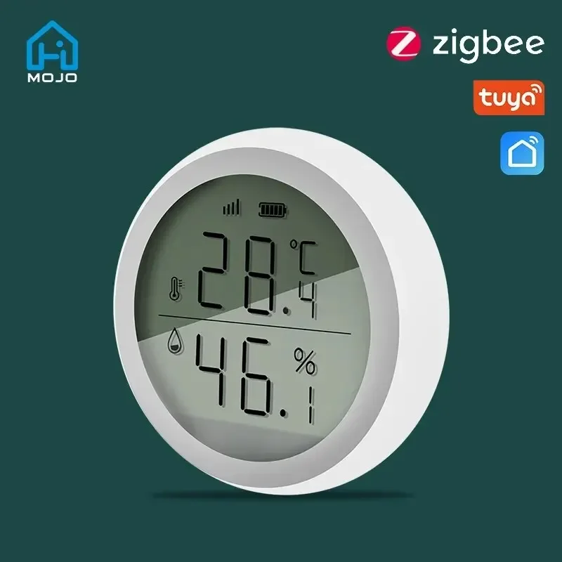 

Tuya Smart ZigBee Thermometer Home Indoor Temperature And Humidity Sensor With LCD Display APP Voice Control Alexa Google Home