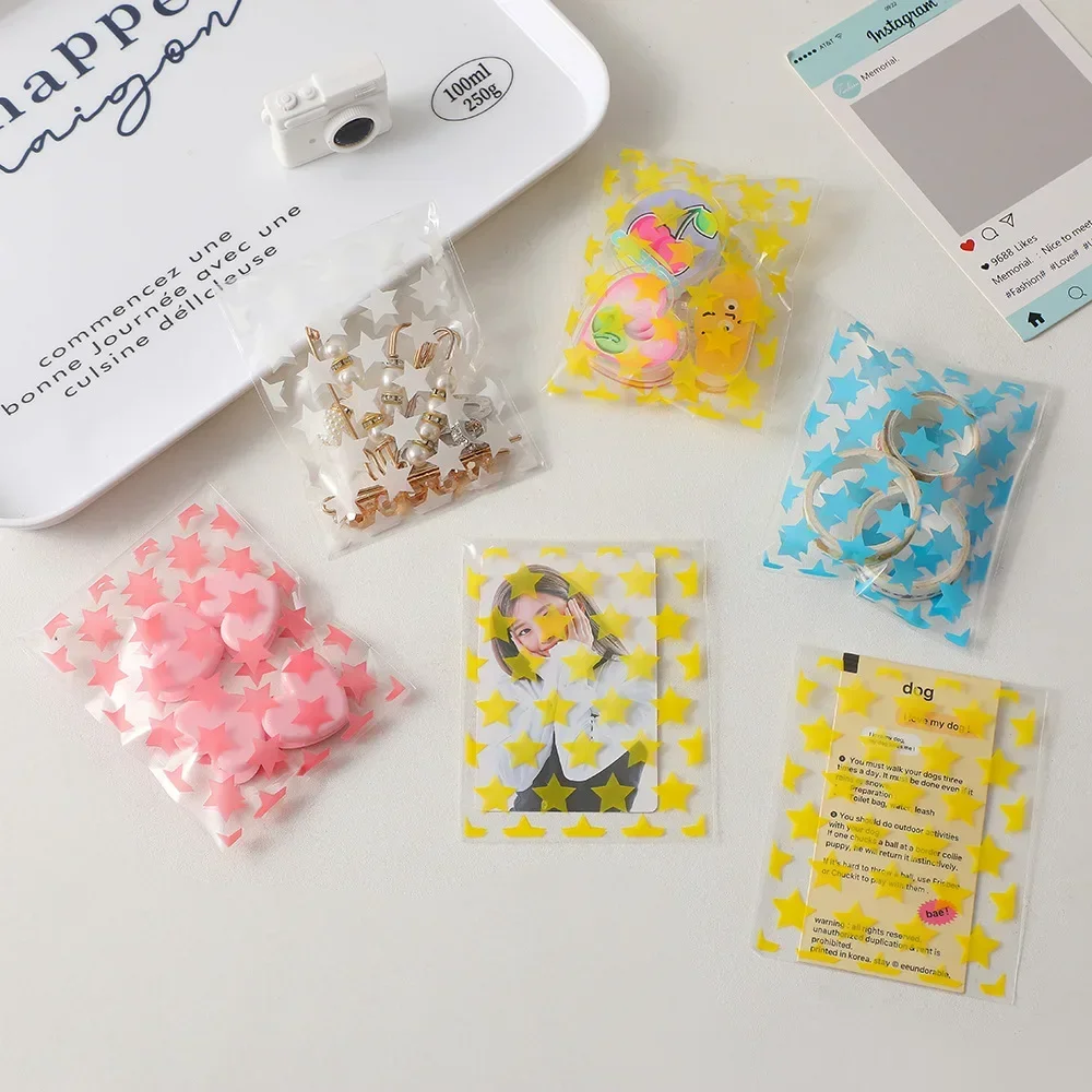50pcs Star Transparent Photocard Protect Cover Kpop Papeleria Small Thing Organzier Pouch card holders 4