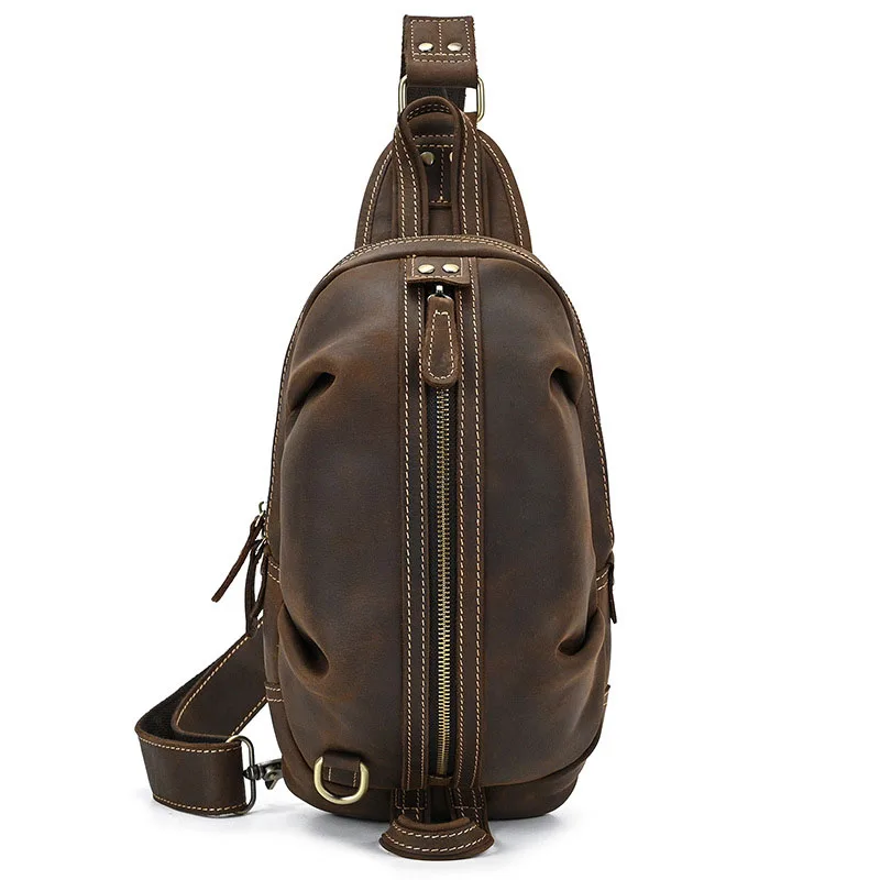 

AETOO Europe and the United States retro men's leather chest bag crazy horse leather crossbody bag men's going out shoulder bag