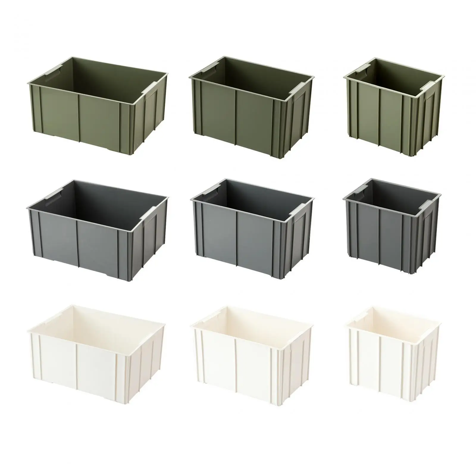 

Industrial Storage Box Durable Stackable Storage Container Heavy Duty Storage Bin for Desktop Closet Outdoor Household Fishing