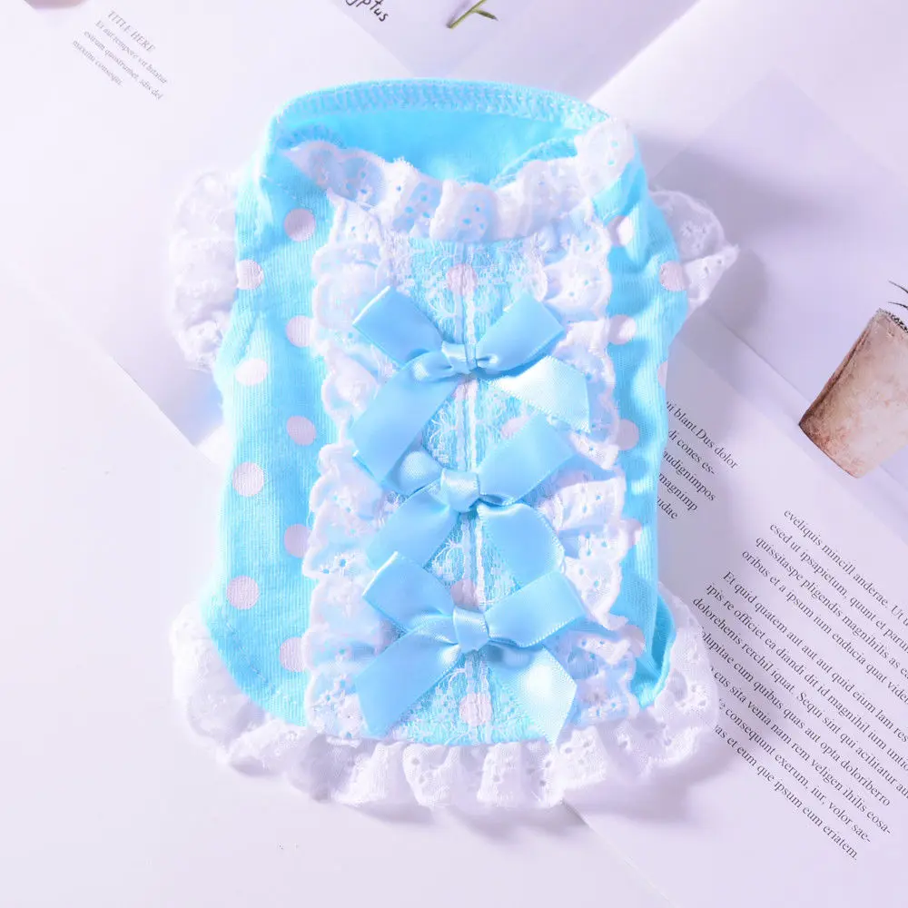 Girl Teacup Chihuahua Small Dog Clothes Skirt Puppy Dress Shirt Pet Pajamas Size XXSmall XXXS for Yorkie Cat Maltese