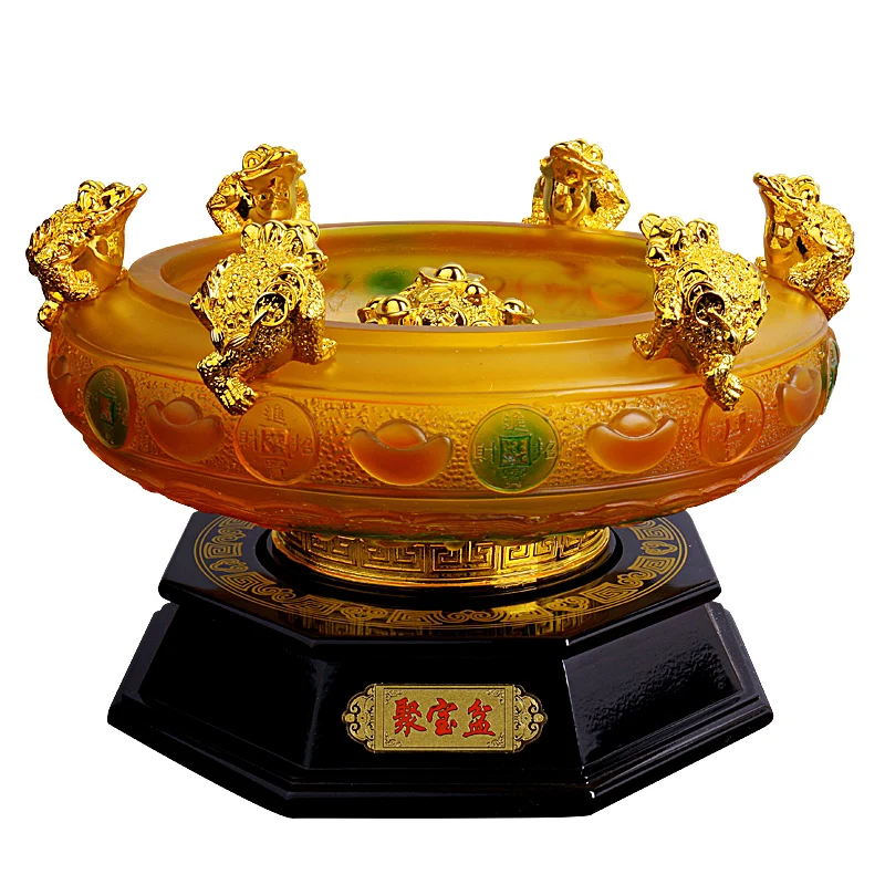

Fortune Golden Toad Cornucopia Decoration Living Room Entrance Furnishings Office