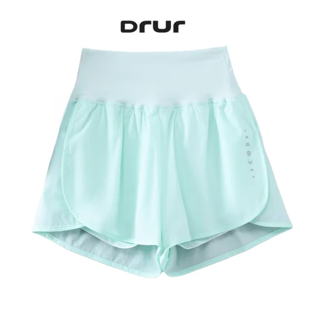 46790-a6cfd2.png DRUR Women Yoga Shorts High Waist Double Layer Running Gym Shorts With Pocket Summer Sportswear Fitness Clothes Jogger Short New