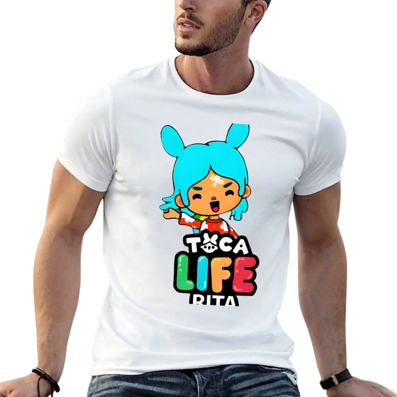Toca Life World T-Shirt Camicetta Anime Clothes Summer Top T-Shirt Uomo