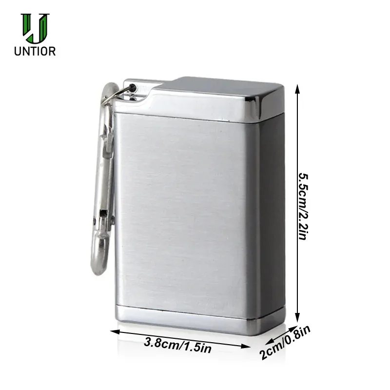 UNTIOR Mini Portable Ashtray Cigarette Keychain Outdoor Use Pocket Smoking Smoking Ash Tray with Lid Key Chain for Travelling portable ashtray