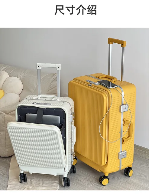 Aluminum frame luggage Cabin, With USB charging student trolley case,  password travel box，Couples Holiday Travel Suitcase - AliExpress