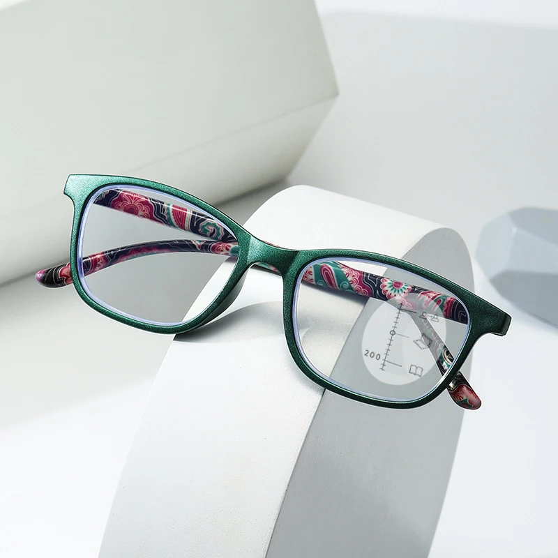 Progressive Multifocal Reading Glasses Women Anti Blue Light Presbyopia Eyeglasses Computer Eyewear Look Near Far +1.0 To +4.0 2