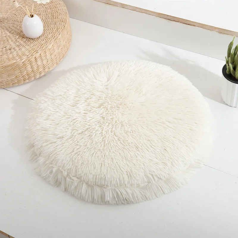 Thickened Plush Dog Bed Detachable And Washable Zipper Pet Mat Winter Warm Sleeping Cat Nest Soft Basket Mat Pet Supplies