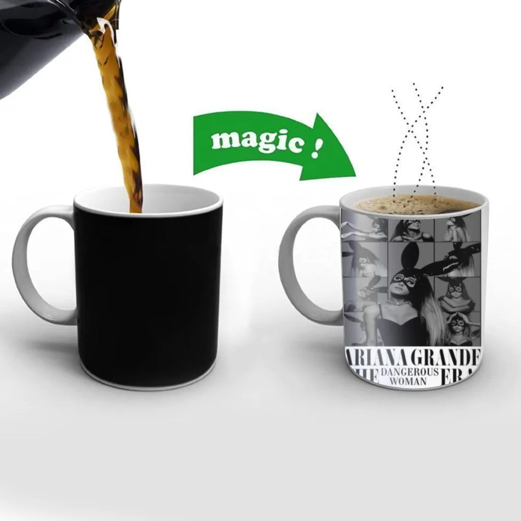 

Music-Ariana-Grande Ceramics Coffee Mugs Thermal Color-changing Gifts Drinkware Coffeeware