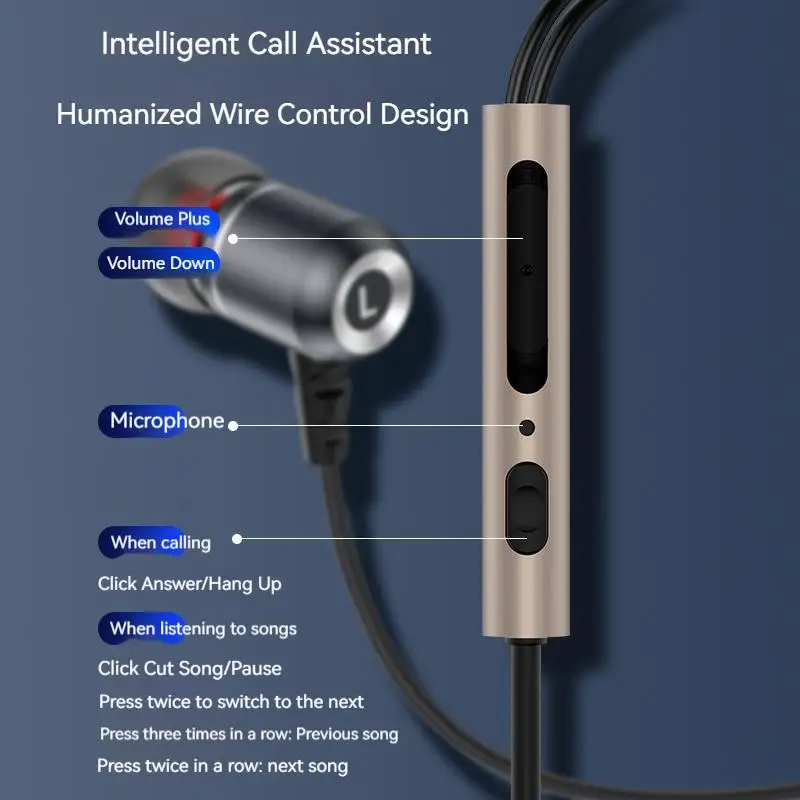 #(with earphone case)Type C&3.5mm Wired Earphones In-Ear Headphones For Samsung Earbud Hifi Stereo Headset Sport Gamer Handsfree 4