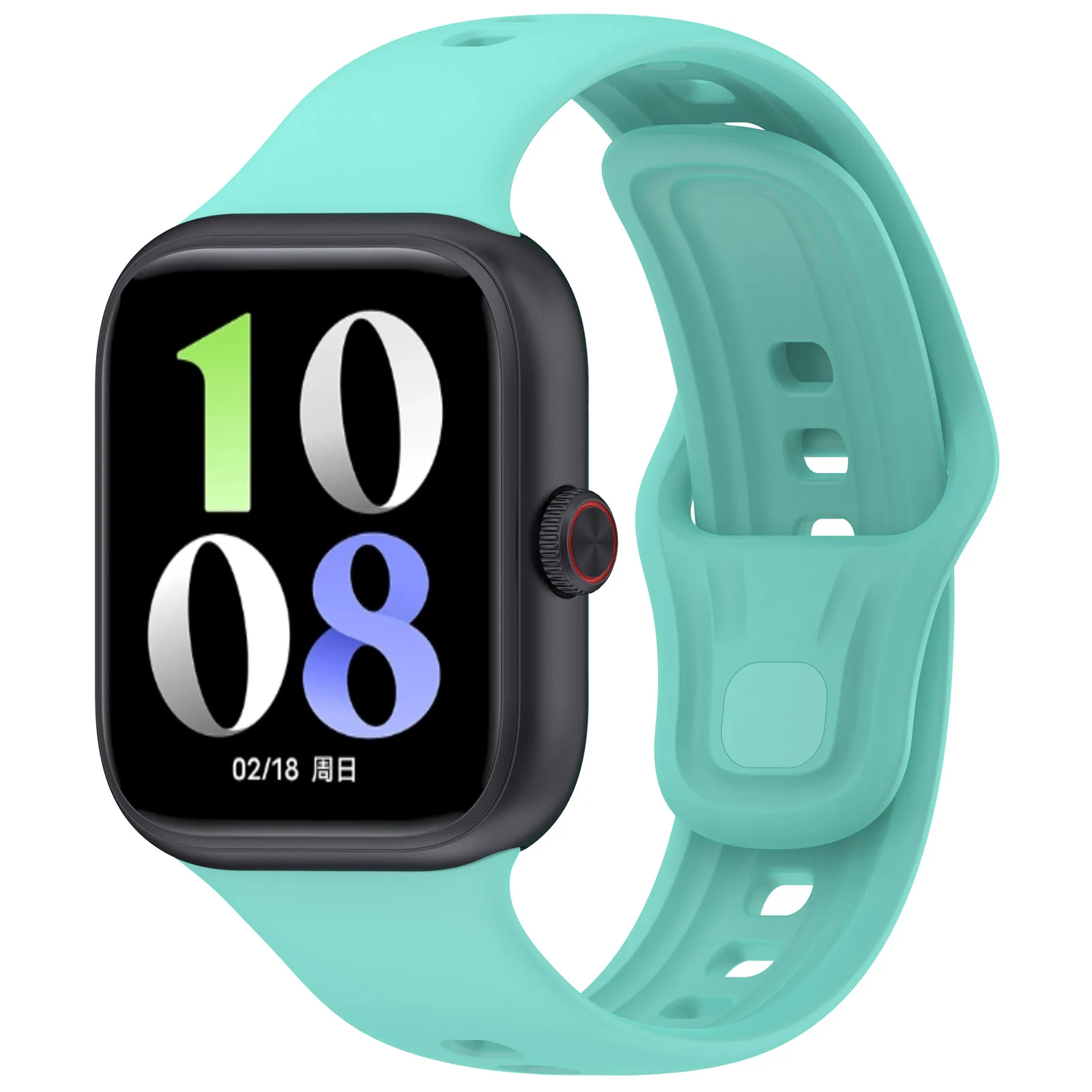 Enhanced Silicone Sport Wristband for Smartwatches - Fashionable Watch Strap with Buckle