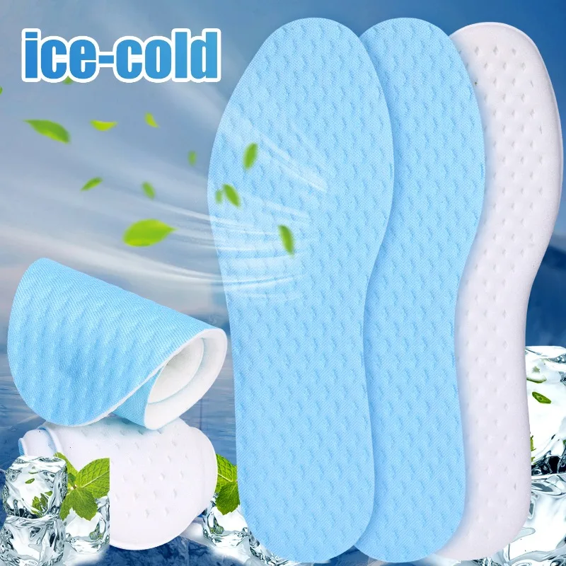 2/6pcs Mesh Breathable Feet Running Sports Insoles Summer Cool Shoes Pads Soft Shock-Absorbing Support Plantar Template Insole