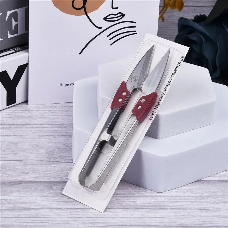 Stainless Steel Yarn Shears Cutting Sewing Scissors Shear Cross Stitch Scissors Embroidery Scissor U Thread For Fabric sewing scissors,craft scissors,sewing supplies,household scissors