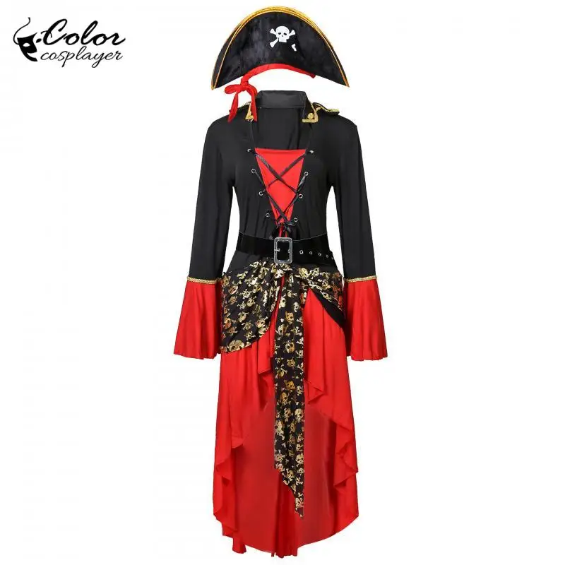 chinese dress ladies Womens Deluxe Long Pirate Costume main image 1