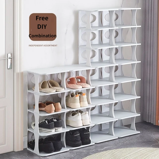 Small Shoes Organizer for Door Multi Layer Wall Corner Storage Rack Saving  Space Folding Shoe Simple Shoe Rack Partition Cabinet - AliExpress