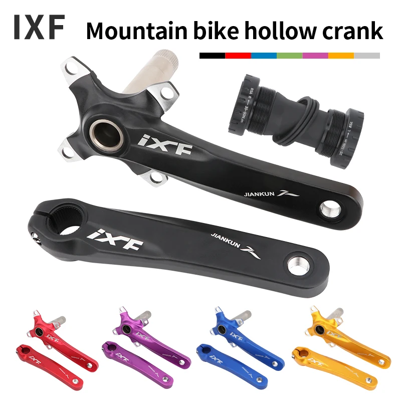 IXF MTB 자전거 크랭크셋 자전거 중공 통합 크랭크 개조된 단일 디스크 104BCD 32 34 36 38 40 42T, 크랭크셋 하단 브래킷
