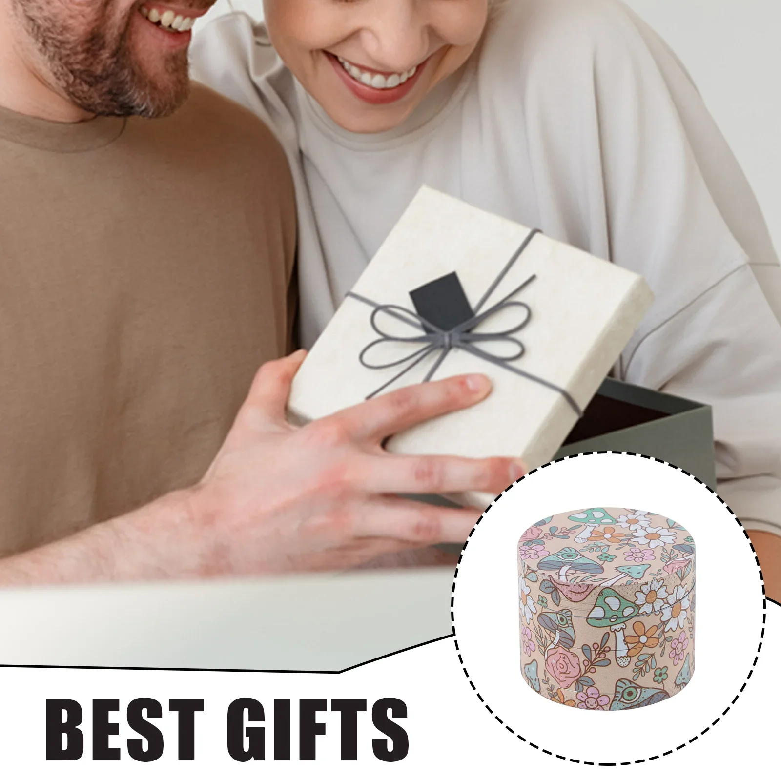 2" Floral Mushroom Herb Grinder herb grinder
