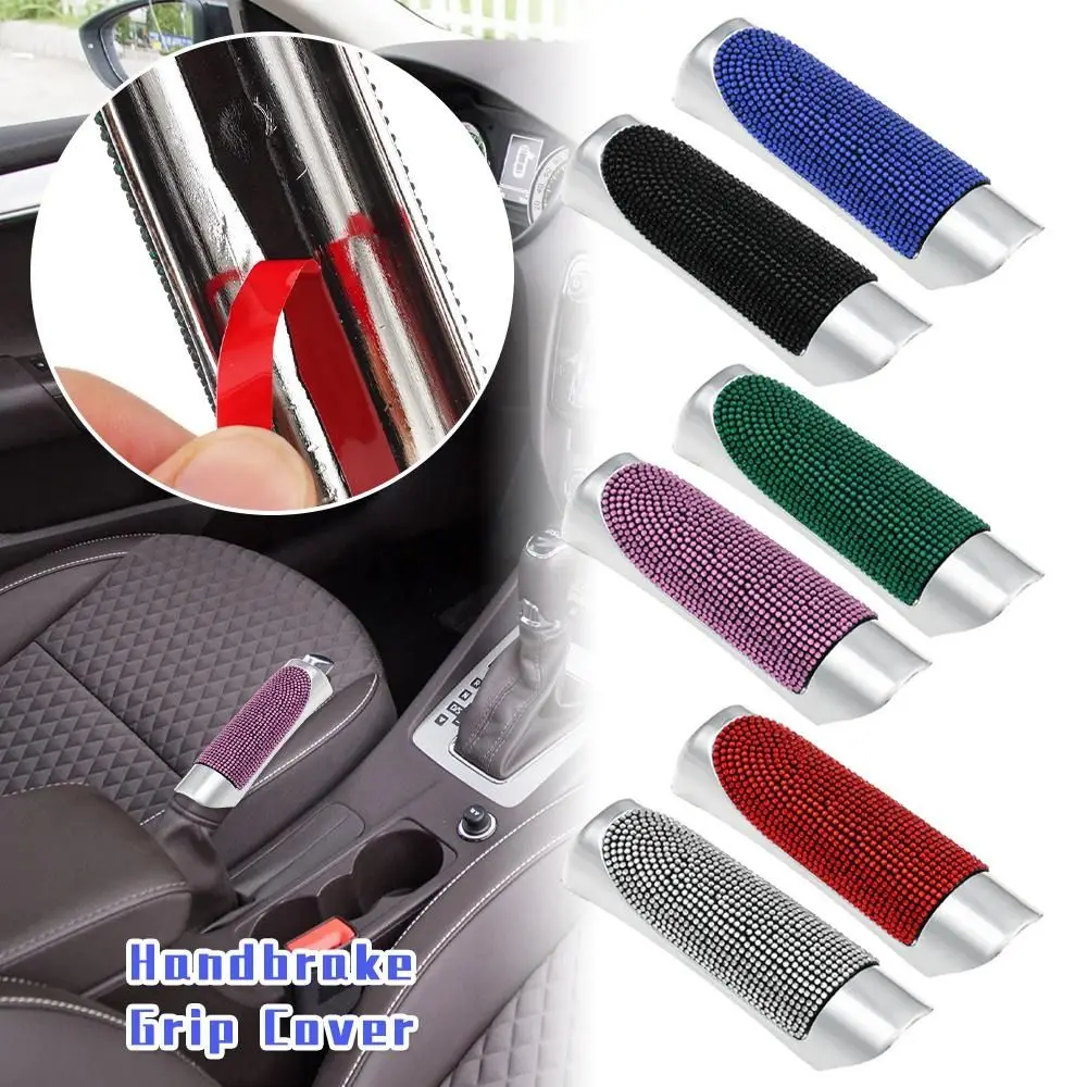 Bling Crystal Car Handbrake Cover Anti-slip Easy to Install Diamond Handbrake Grip Cover Car Hand Brake Sleeve