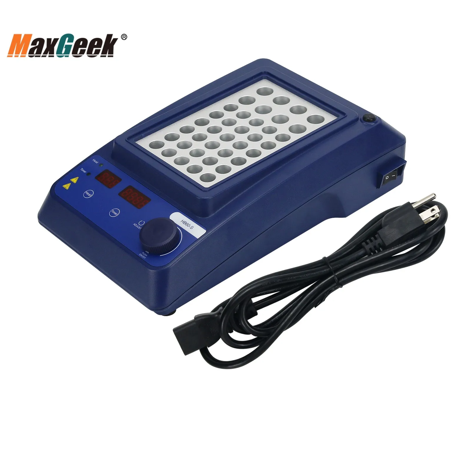 

Maxgeek HB60-S цифровая сухая ванна светодиодный светодиодным дисплеем для полуавтоматического биохимического анализатора, подготовка образцов