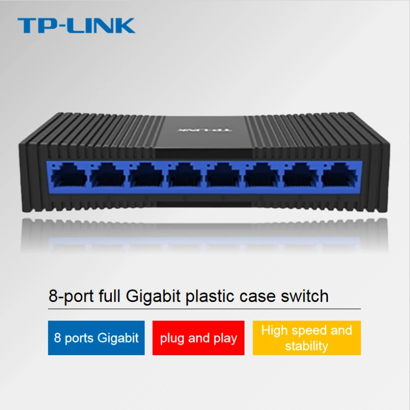 

TP-LINK 8-портовый гигабитный коммутатор, коммутатор корпоративного класса, сетевой разветвитель для мониторинга кабеля, совместимый с фотоэлементами 100 м