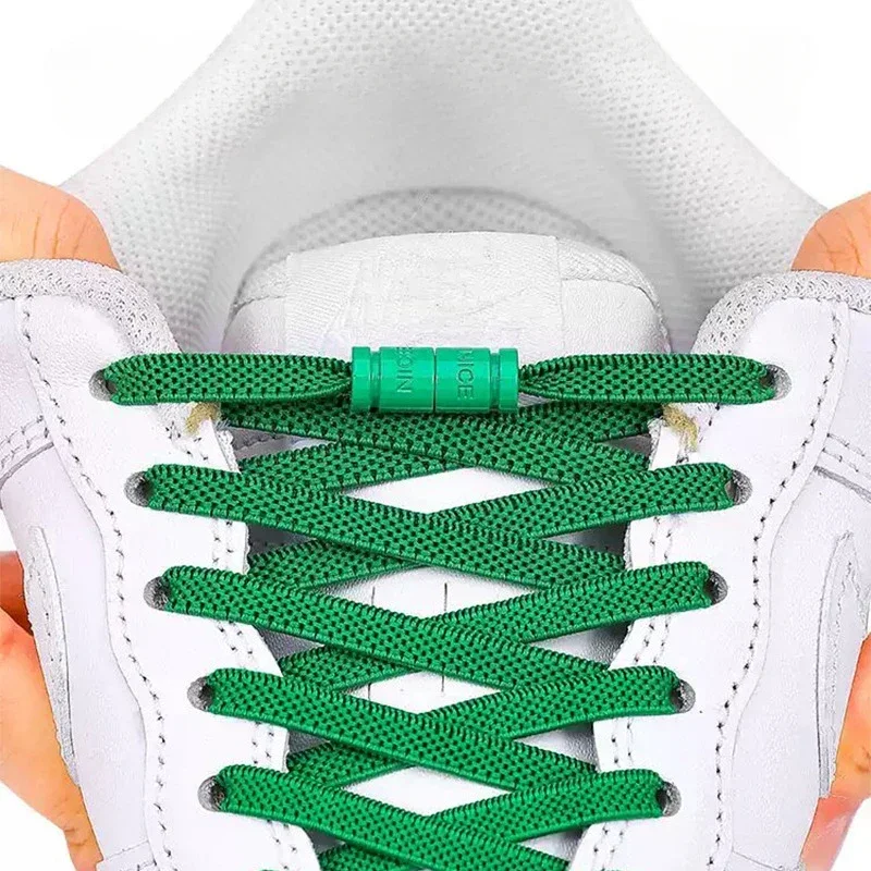 8colors Rotation Capsule Lock Shoelaces Without Ties Elastic Laces Sneaker Flats No Tie Shoe Laces Kid Adult Shoelace Shoes 6MM elastic shoelaces sport shoelaces