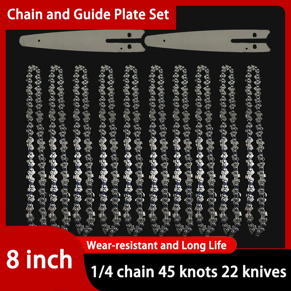 Enhanced Chainsaw Blade and Guide Bar Set with Rechargeable Saw Chain