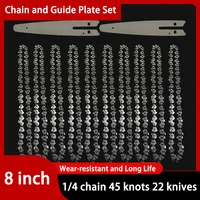 Chainsaw Blade 8 Inch 1/4"P 45 Drive Link Electric Saw Chainsaw Guide Bar And Saw Chain Set Rechargeable Saw Bar Carpentry Tools 1