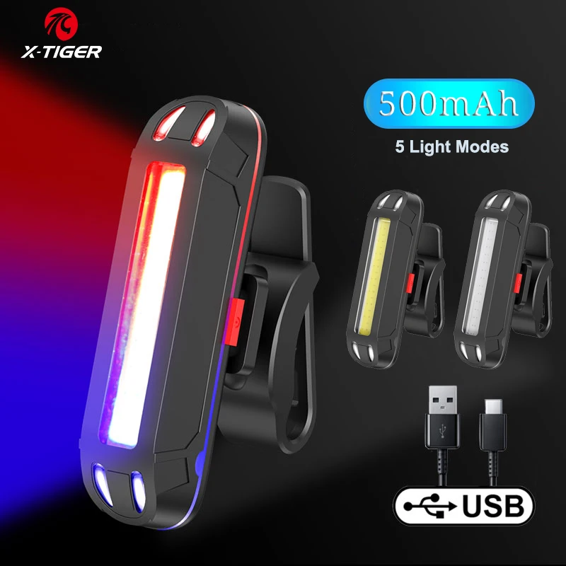 Luz Trasera LED Para Bicicleta Recargable Por USB - Múltiples Modos De Luz Roja/blanca, Impermeable