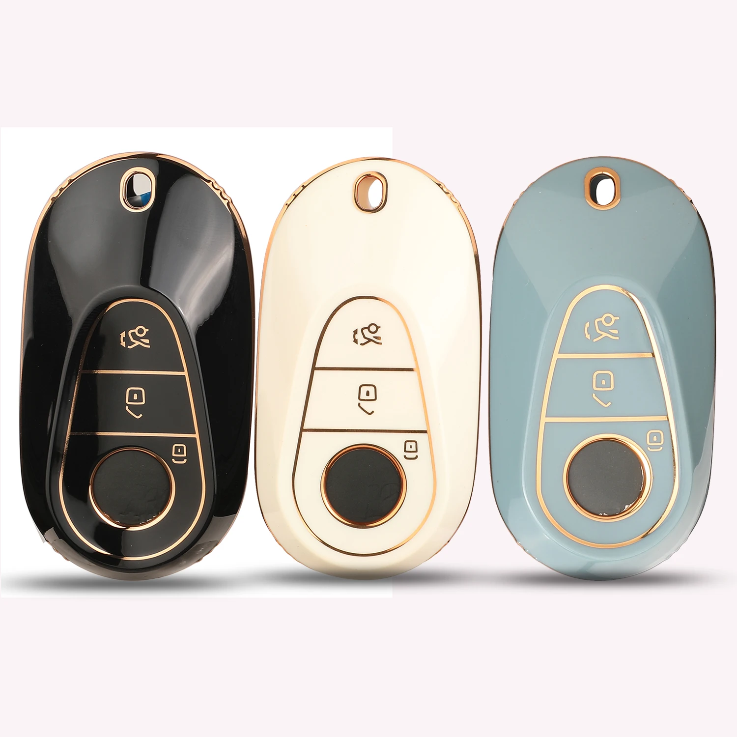 

Jingyuqin TPU автомобильный брелок, брелок, защитный держатель для Mercedes Benz 2022 C S Class W206 W223 S350 C260 C300 S400 S450 S500