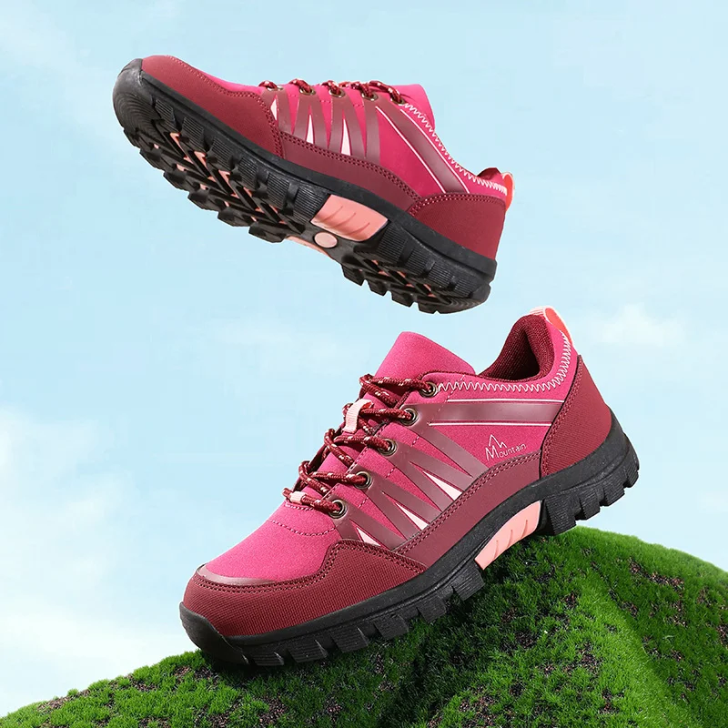

Luxury Trendy Outdoor Hiking Shoes Ladies Non-slip Popular Hiker Cross-country Sneaker Women High Quality Climbing Trekking Shoe
