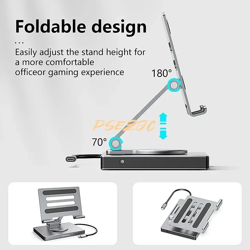 USB C Hub and USB Hub 4K/60Hz Gigabit Ethernet Port USB 3.0 Splitter Hub Converter Type-c Docking Station