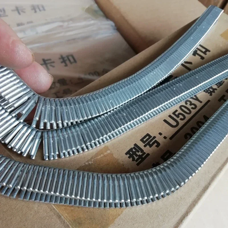 Buckle Staples One Box U shape 506 503 508 Buckle Staples for Manual Sausage Clipper Plastic Bag Strapping Machine