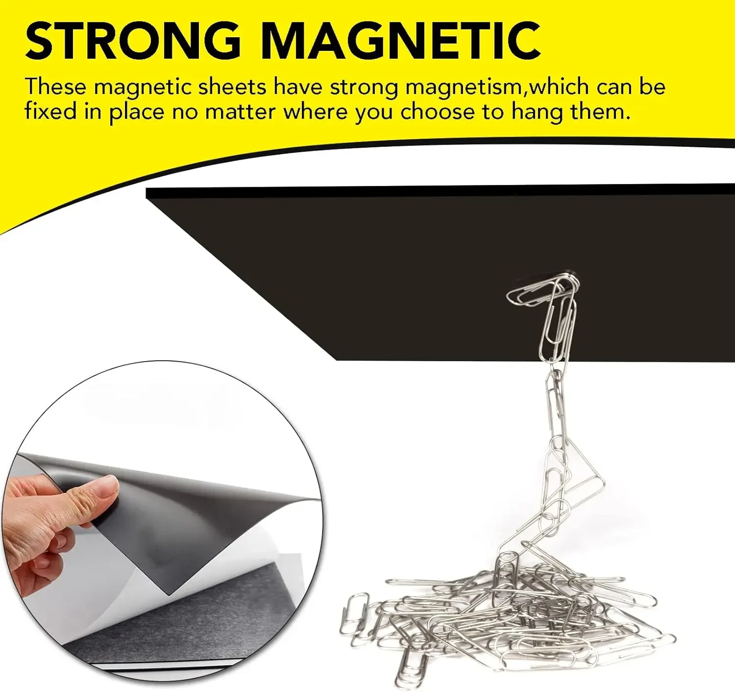 Adhesive Magnetic Sheets 4 x 6 Inch Photo Magnets Flexible Magnet Backing For Crafts Photos Pictures