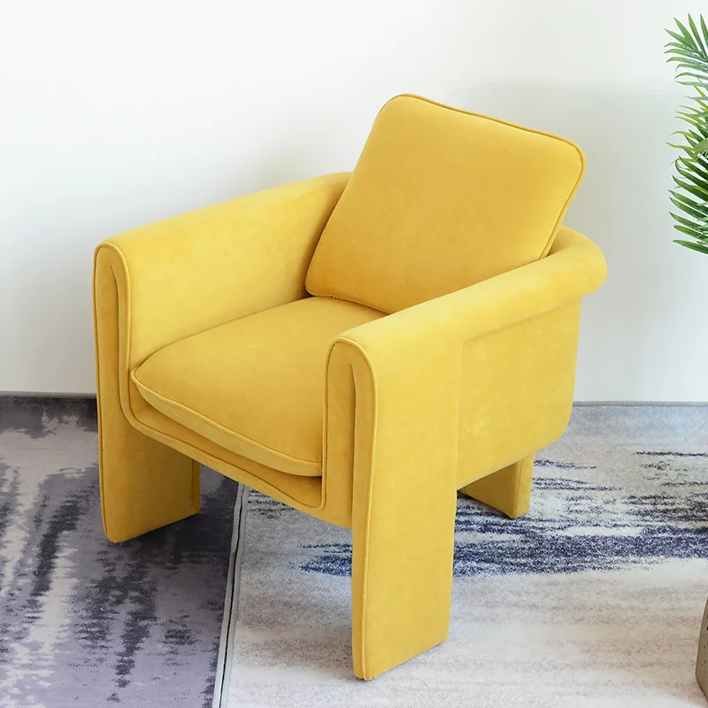 

Advanced Design Living Room Chair Arm Flannel Comfort Relaxation Resting Hotel Reception Lazy Sofas Silla Home Furniture SG40KT