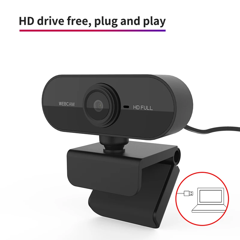 Computer camera 1080P mini built-in microphone USB network support for laptop live streaming