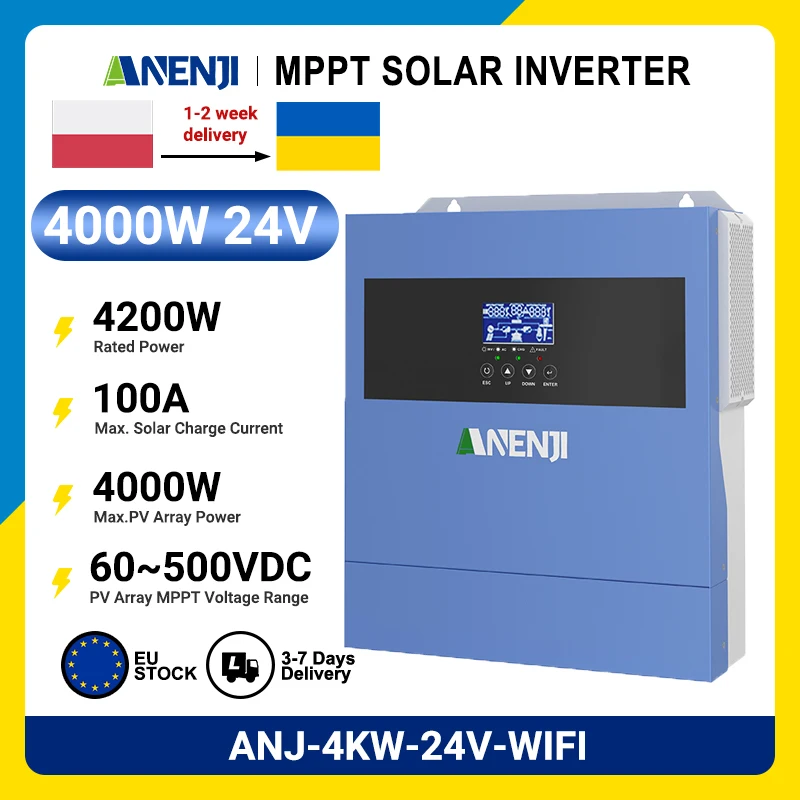 Hybrid Solar Inverter 11KW 6.2KW 4KW Solar Inverter Controller 24V 48V 120A MPP