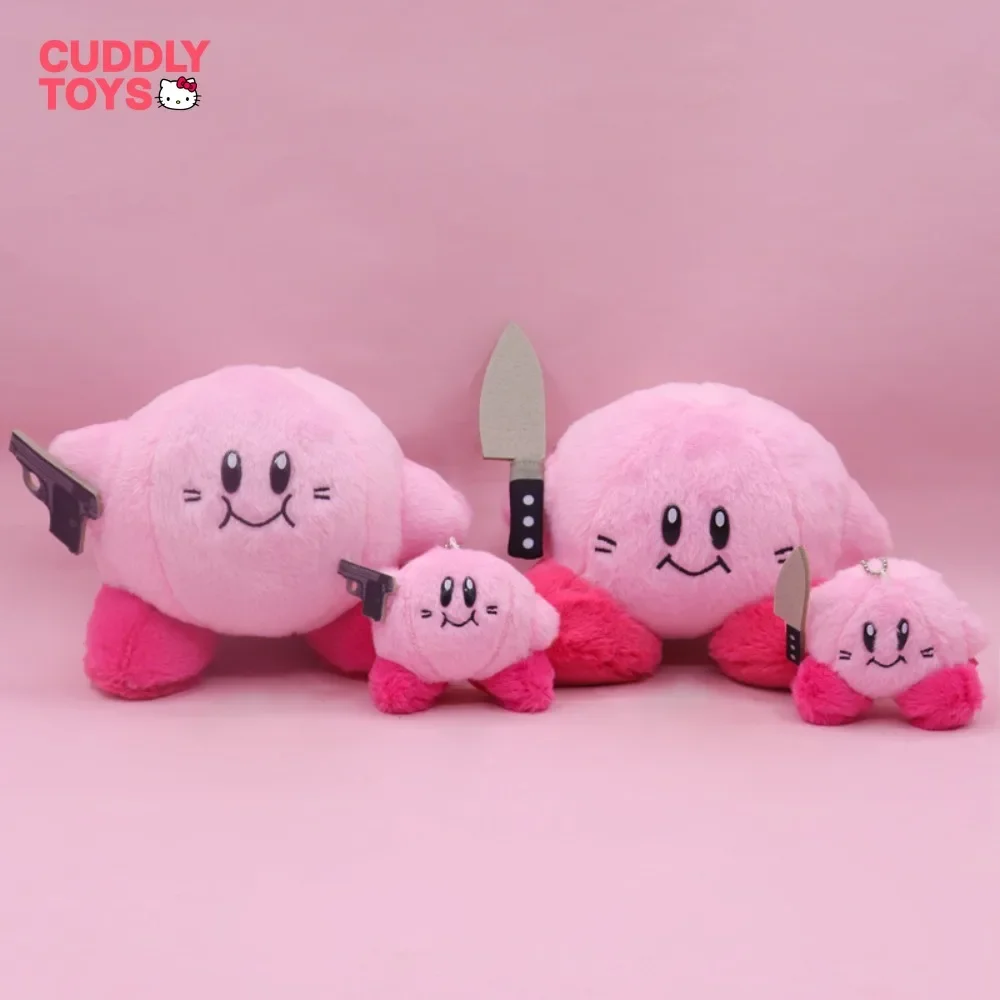 Kirby Keychain Pendant Cartoon Nintendo Games 30Th Anniversary Limited Style Bag Decor Kirby Plush Pendant Keychain Child Gift 3 pcs pompom foam fingers child footballs baseball valentines eva noise makers for games