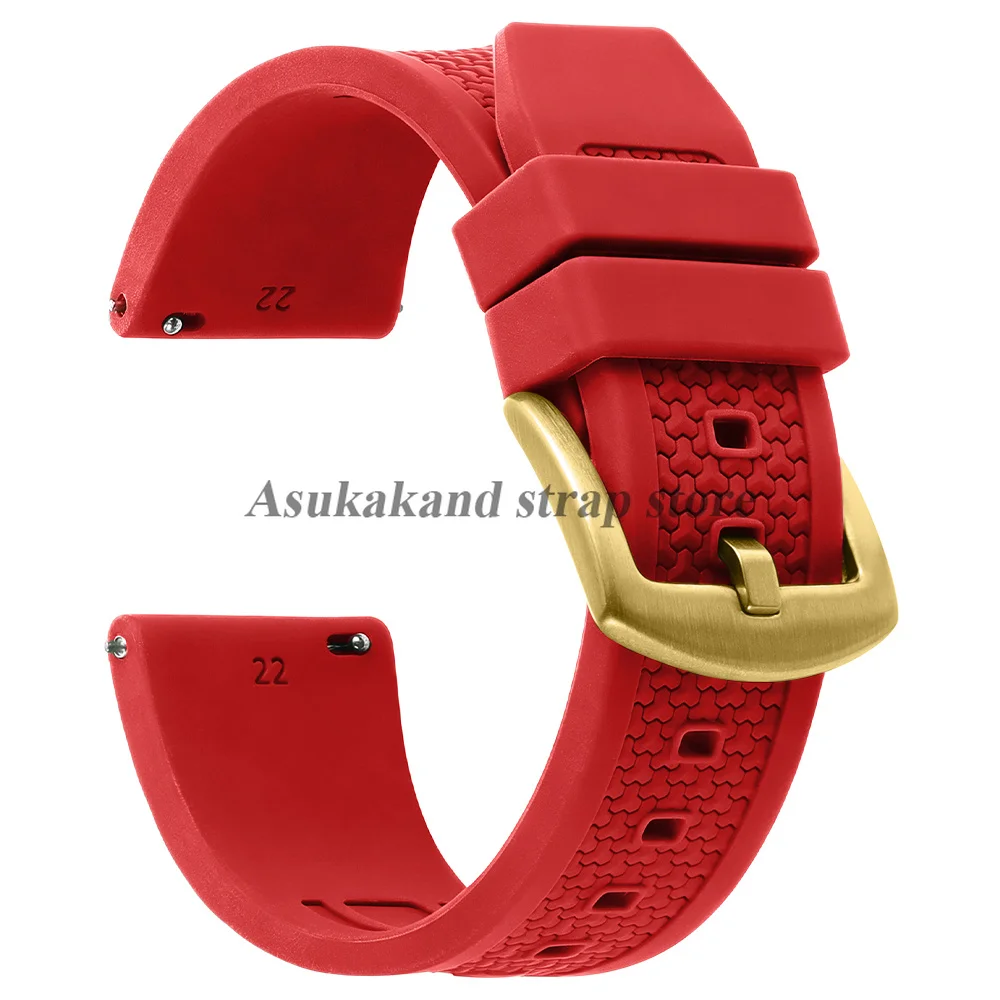 Enhanced Silicone Sport Watch Band with Quick Release - Men's Rubber Bracelet