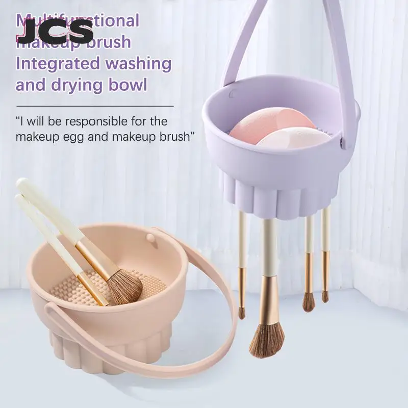 Makeup Brush Cleaning Box Powder Puff Beauty Egg Cleaning Tools