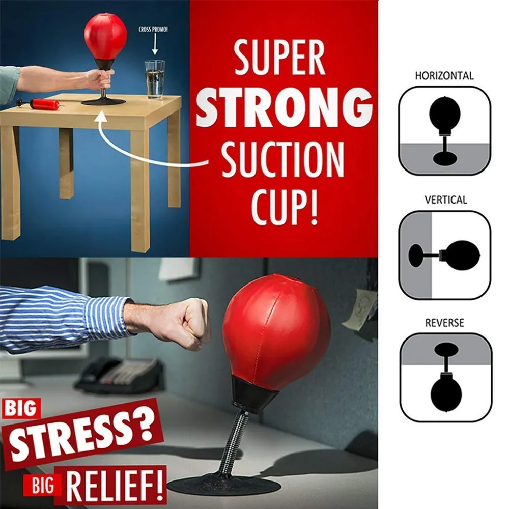 

PU Desktop Boxing Ball Stress Relief Fighting Speed Reflex Training Punch Ball Muay Tai MMA Exercise Sports Equipment