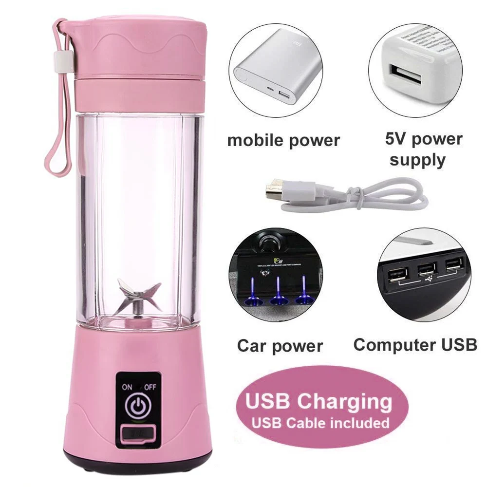 Mini Juicer Portable Blender Fruit Milkshake Handheld Electric Juicer USB Rechargeable Multifunction Blender Kitchen supplies fruit blender fruit juicer
